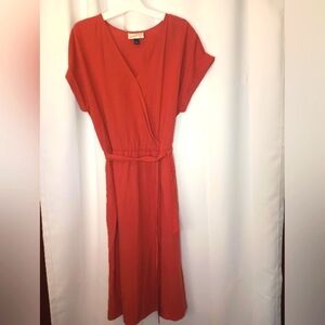 Universal Thread Faux Wrap Dress Small Terracotta Japanese Minimalist Lagom